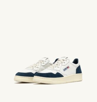 MEDALIST LOW SNEAKER IN WEISSEM UND CAPRI-LEDER-WILDLEDER