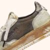 MEDALIST LOW SNEAKER SUPER VINTAGE AUS LEDER UND MESH, FARBE GRAU, WEISS UND GOLD
