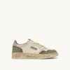 MEDALIST LOW SNEAKER SUPER VINTAGE AUS WEISSEM UND SILBERNEN LEDER UND EIDECHSEN-WILDLEDER MEDALIST LOW SNEAKER SUPER VINTAGE AUS WEISSEM UND SILBERNEN LEDER UND EIDECHSEN-WILDLEDER