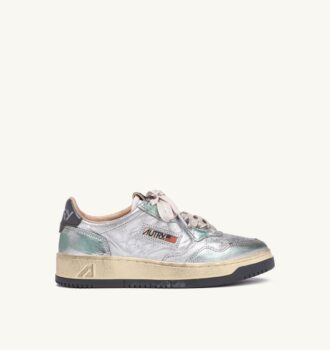 MEDALIST LOW SNEAKER SUPER VINTAGE IN SILBERFARBENEM METALISIERTEM LEDER