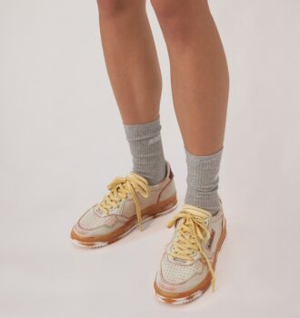 MEDALIST LOW SNEAKER SUPER VINTAGE IN SPA BLAU UND RUSSET BROWN LEDER