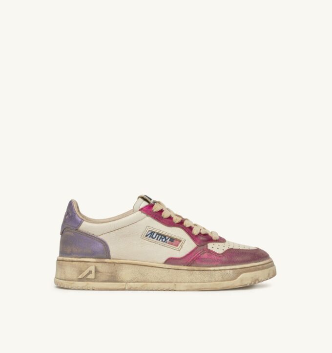 MEDALIST LOW SNEAKER SUPER VINTAGE IN WEISSEM, FUCHSIA- UND VIOLETTEM LEDER MEDALIST LOW SNEAKER SUPER VINTAGE IN WEISSEM, FUCHSIA- UND VIOLETTEM LEDER