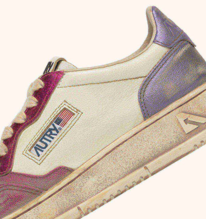MEDALIST LOW SNEAKER SUPER VINTAGE IN WEISSEM, FUCHSIA- UND VIOLETTEM LEDER MEDALIST LOW SNEAKER SUPER VINTAGE IN WEISSEM, FUCHSIA- UND VIOLETTEM LEDER