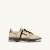 MEDALIST LOW SNEAKER SUPER VINTAGE IN WEISSEM UND BRAUNEN ZUCKERLEDER