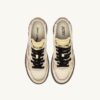MEDALIST LOW SNEAKER SUPER VINTAGE IN WEISSEM UND BRAUNEN ZUCKERLEDER