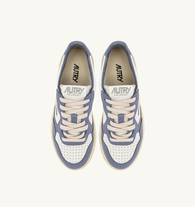 MEDALIST LOW SNEAKERS ZWEIFARBIG IN WEISSEM UND TEMPEST LEDER