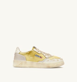 MEDALIST LOW SUPER VINTAGE SNEAKER AUS ELFENBEIN- UND WEISSEM LEDER UND MESH