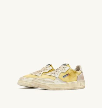 MEDALIST LOW SUPER VINTAGE SNEAKER AUS ELFENBEIN- UND WEISSEM LEDER UND MESH
