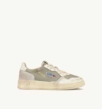 MEDALIST LOW SUPER VINTAGE SNEAKER AUS MILITÄR- UND WEISSEM LEDER UND MESH