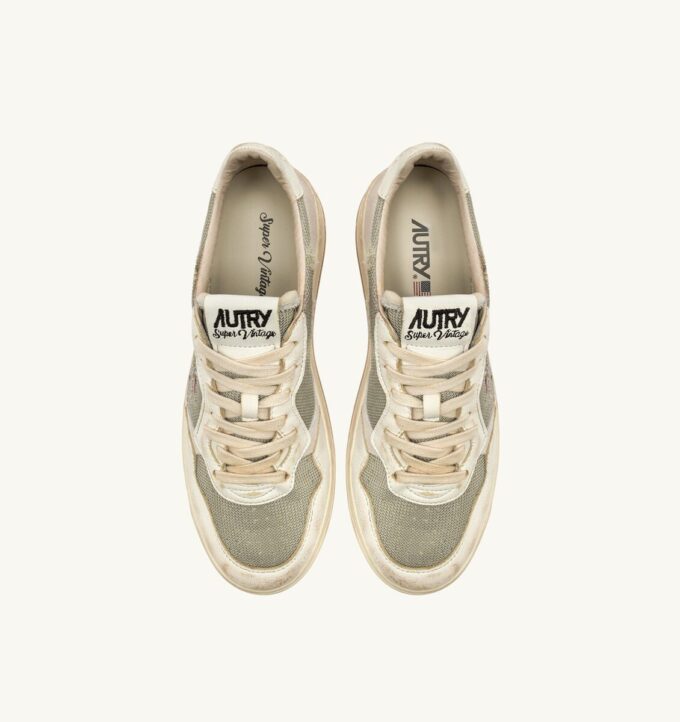 MEDALIST LOW SUPER VINTAGE SNEAKER AUS MILITÄR- UND WEISSEM LEDER UND MESH MEDALIST LOW SUPER VINTAGE SNEAKER AUS MILITÄR- UND WEISSEM LEDER UND MESH