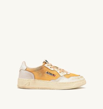 MEDALIST LOW SUPER VINTAGE SNEAKER AUS ORANGE- UND WEISSEM LEDER UND MESH