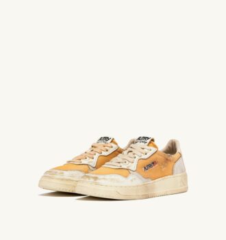 MEDALIST LOW SUPER VINTAGE SNEAKER AUS ORANGE- UND WEISSEM LEDER UND MESH