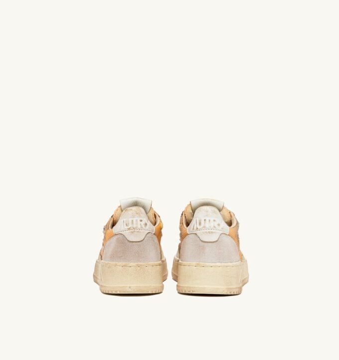 MEDALIST LOW SUPER VINTAGE SNEAKER AUS ORANGE- UND WEISSEM LEDER UND MESH