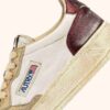 MEDALIST LOW SUPER VINTAGE SNEAKER AUS PLATIN UND VIOLETT GEBÜRSTETEM LEDER