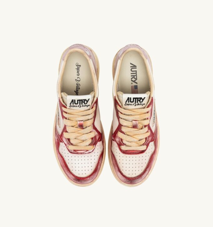 MEDALIST LOW SUPER VINTAGE SNEAKER AUS ROT UND PINK GEBÜRSTETEM LEDER MEDALIST LOW SUPER VINTAGE SNEAKER AUS ROT UND PINK GEBÜRSTETEM LEDER