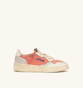 MEDALIST LOW SUPER VINTAGE SNEAKER AUS ROTEM UND WEISSEM LEDER UND MESH