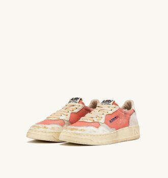 MEDALIST LOW SUPER VINTAGE SNEAKER AUS ROTEM UND WEISSEM LEDER UND MESH