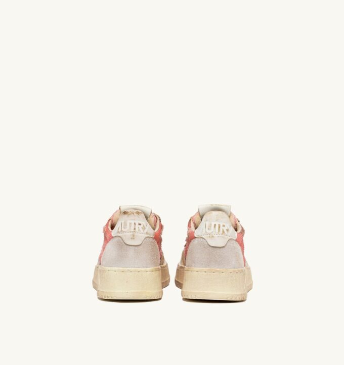 MEDALIST LOW SUPER VINTAGE SNEAKER AUS ROTEM UND WEISSEM LEDER UND MESH