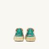 MEDALIST LOW SUPER VINTAGE SNEAKER AUS SILBER- UND AQUA-GEBÜRSTETEM LEDER