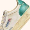 MEDALIST LOW SUPER VINTAGE SNEAKER AUS SILBER- UND AQUA-GEBÜRSTETEM LEDER