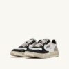 MEDALIST LOW SUPER VINTAGE SNEAKER AUS WEISSEM, SCHWARZEM UND SILBERNEN LEDER
