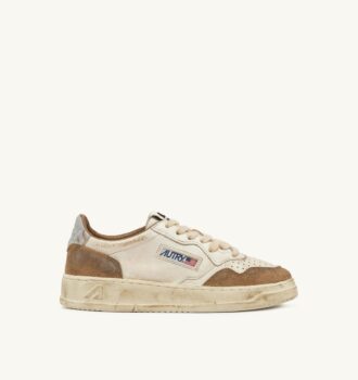 MEDALIST LOW SUPER VINTAGE SNEAKER IN COGNAC UND MICROCHIP LEDER-WILDLEDER