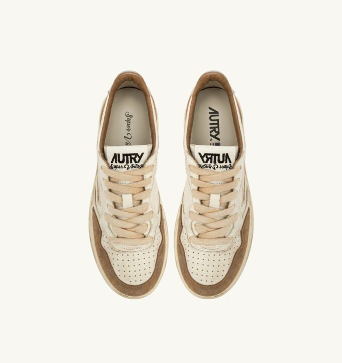 MEDALIST LOW SUPER VINTAGE SNEAKER IN COGNAC UND MICROCHIP LEDER-WILDLEDER