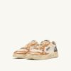 MEDALIST LOW SUPER VINTAGE SNEAKER IN ORANGE UND GUNMETAL GEBÜRSTETEM LEDER