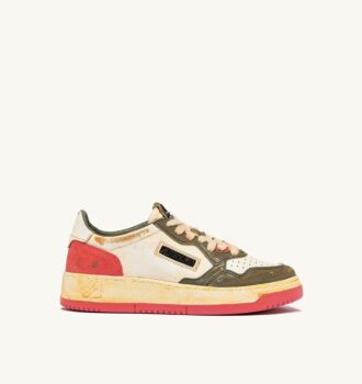 MEDALIST LOW SUPER VINTAGE SNEAKER IN TEA-ROSE UND COVERT GREEN LEDER