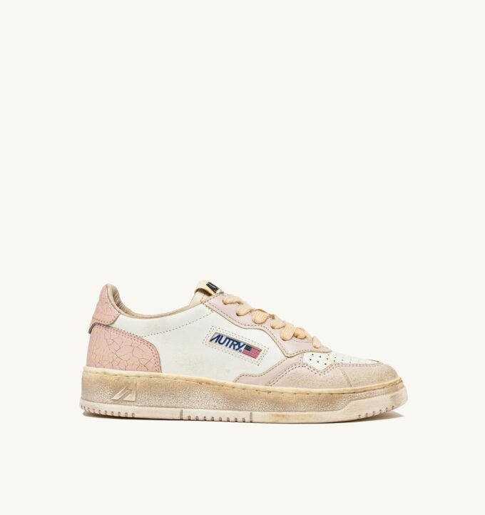 MEDALIST LOW SUPER VINTAGE SNEAKER IN WEISS, PFIRSICH UND GRAU