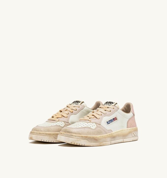 MEDALIST LOW SUPER VINTAGE SNEAKER IN WEISS, PFIRSICH UND GRAU