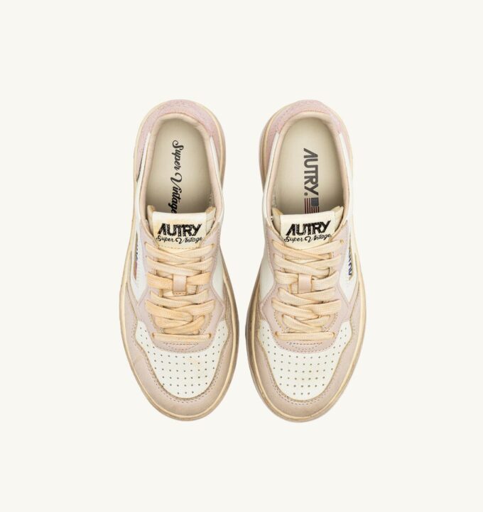 MEDALIST LOW SUPER VINTAGE SNEAKER IN WEISS, PFIRSICH UND GRAU