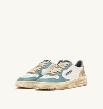 MEDALIST LOW SUPER VINTAGE SNEAKER IN WEISS, SILBER-BLAU UND PLATIN