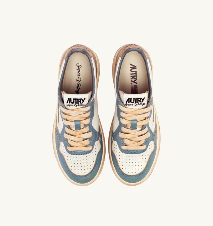 MEDALIST LOW SUPER VINTAGE SNEAKER IN WEISS, SILBER-BLAU UND PLATIN