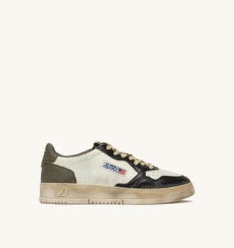 MEDALIST LOW SUPER VINTAGE SNEAKER IN WEISS, VERDECKTES GRÜN UND SCHWARZ