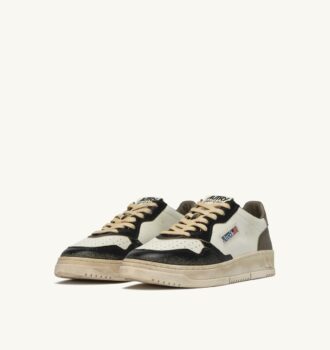 MEDALIST LOW SUPER VINTAGE SNEAKER IN WEISS, VERDECKTES GRÜN UND SCHWARZ