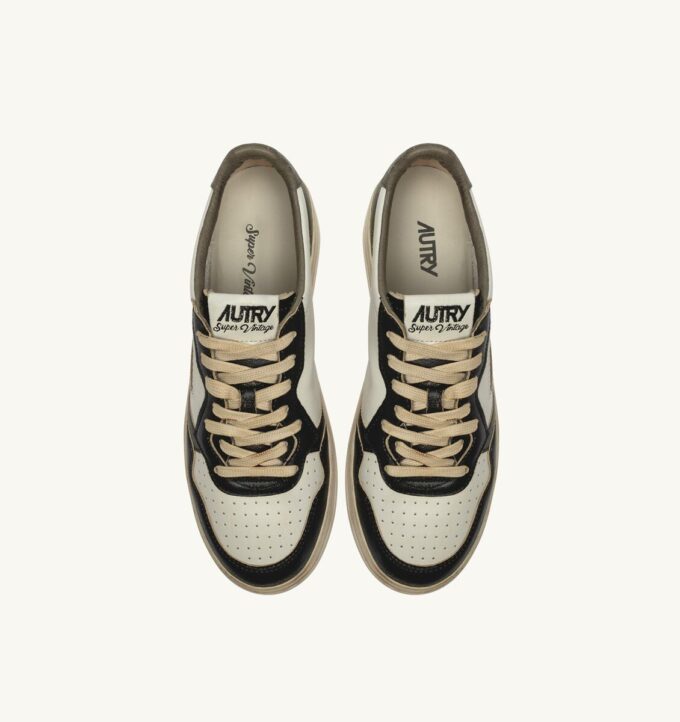 MEDALIST LOW SUPER VINTAGE SNEAKER IN WEISS, VERDECKTES GRÜN UND SCHWARZ MEDALIST LOW SUPER VINTAGE SNEAKER IN WEISS, VERDECKTES GRÜN UND SCHWARZ