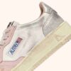 MEDALIST LOW SUPER VINTAGE SNEAKER IN WEISSEM, PUDERROSA UND SILBERNEN LEDER