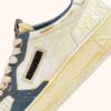 MEDALIST LOW SUPER VINTAGE SNEAKERS IN MARSHMALLOW UND SILBERBLAUEM LEDER