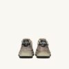 MEDALIST LOW SUPER VINTAGE SNEAKERS IN WEISSEM MESH, GOLDENEM WILDLEDER UND SCHWARZEM LEDER
