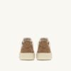 MEDALIST LOW TRICOLOR SNEAKER IN SAND UND CIGAR SUEDE MEDALIST LOW TRICOLOR SNEAKER IN SAND UND CIGAR SUEDE