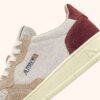 MEDALIST LOW TRICOLOR SNEAKER IN WEISS, LILA UND PHARD FARBIGEM WILDLEDER