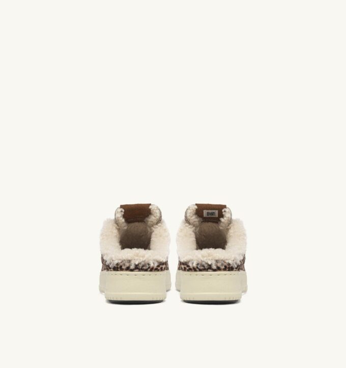MEDALIST MULE SNEAKERS IN LEOPARD PONY HAIR EFFECT AND SHEARLING MEDALIST MULE SNEAKERS IN LEOPARD PONY HAIR EFFECT AND SHEARLING