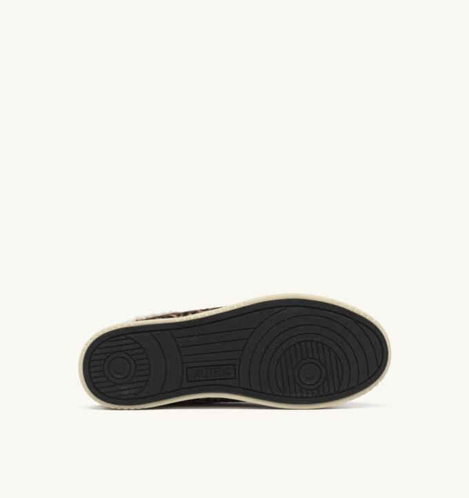MEDALIST MULE SNEAKERS IN LEOPARD PONY HAIR EFFECT AND SHEARLING MEDALIST MULE SNEAKERS IN LEOPARD PONY HAIR EFFECT AND SHEARLING