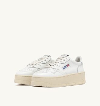 MEDALIST PLATFORM-SNEAKER AUS WEISSEM LEDER