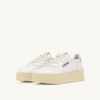 MEDALIST PLATFORM-SNEAKER AUS WEISSEM UND METALISIERTEM SILBERLEDER MEDALIST PLATFORM-SNEAKER AUS WEISSEM UND METALISIERTEM SILBERLEDER