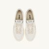 MEDALIST PLATFORM-SNEAKER AUS WEISSEM UND METALISIERTEM SILBERLEDER MEDALIST PLATFORM-SNEAKER AUS WEISSEM UND METALISIERTEM SILBERLEDER