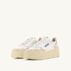 MEDALIST PLATFORM-SNEAKER AUS WEISSEM UND PLATIN-WILDLEDER UND LEDER MEDALIST PLATFORM-SNEAKER AUS WEISSEM UND PLATIN-WILDLEDER UND LEDER
