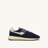 REELWIND LOW SNEAKER AUS NYLON UND WILDLEDER, BLAU UND WEISS