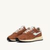 REELWIND LOW SNEAKER AUS NYLON UND WILDLEDER, FARBE BRAUN ZUCKER UND WEISS